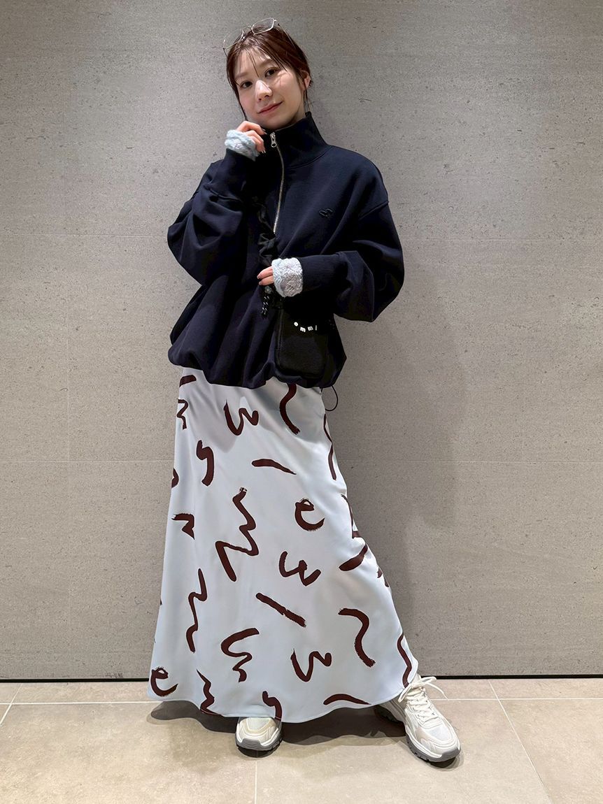 emmi atelier「サテンナロースカート【セットアップ対応】」|スカート|