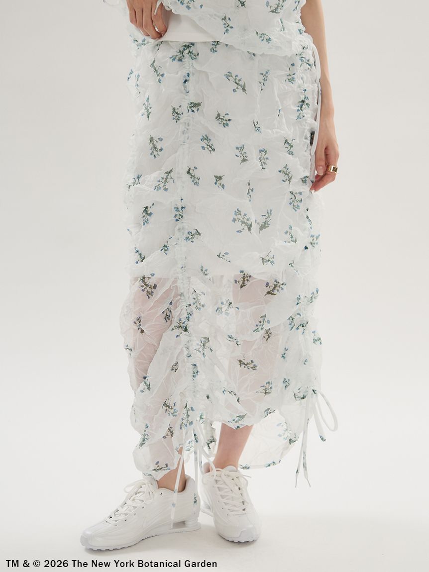 emmi atelier「【emmi&times;NYBG】フラワーワッシャースカート【セットアップ対応】/ハンドウォッシャブル」|スカート|