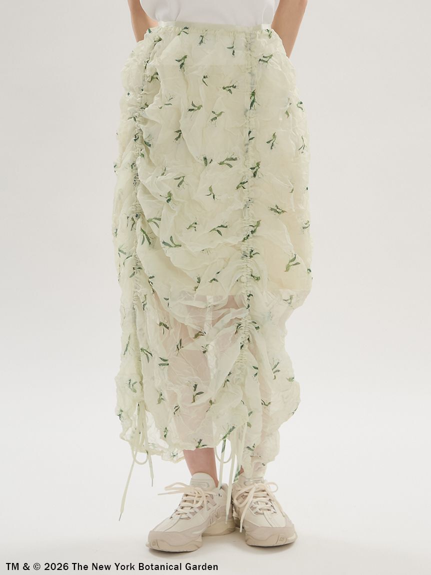 emmi atelier「【emmi&times;NYBG】フラワーワッシャースカート【セットアップ対応】/ハンドウォッシャブル」|スカート|