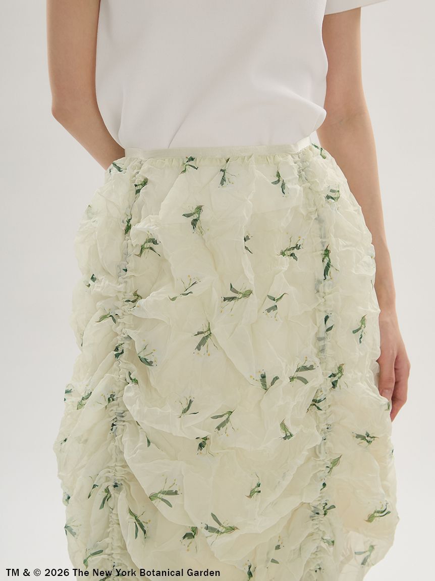emmi atelier「【emmi&times;NYBG】フラワーワッシャースカート【セットアップ対応】/ハンドウォッシャブル」|スカート|