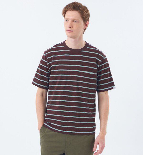 MACKINTOSH PHILOSOPHY「【WEEKENDER】クルーネックポケT レトロボーダー」|Tシャツ・カットソー|ダークブラウン