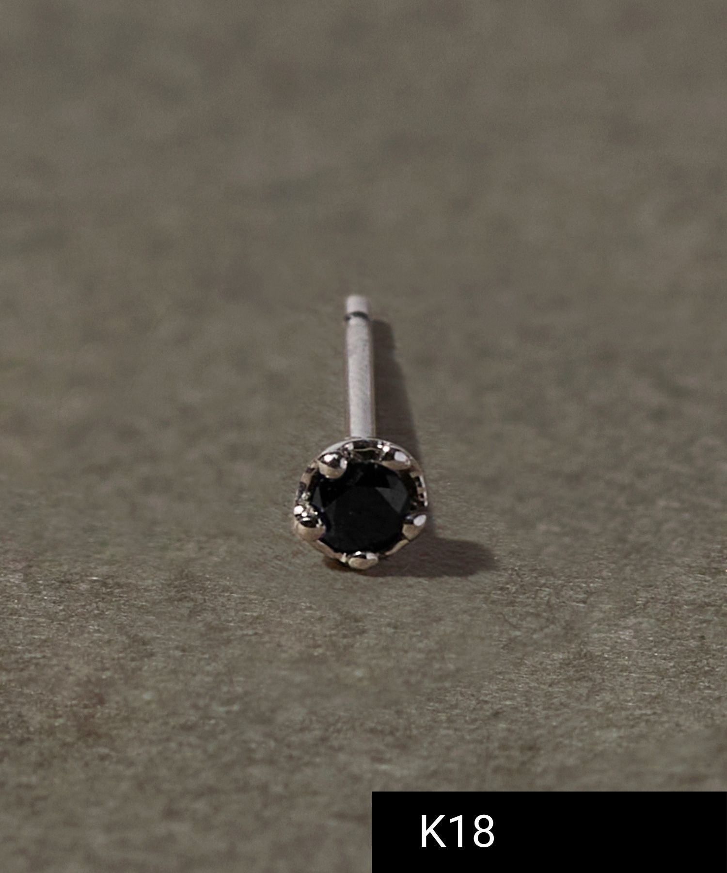 JUPITER「【Pt900】ブラックダイヤピアス/片耳/金属アレルギー対応」|ピアス|シルバー