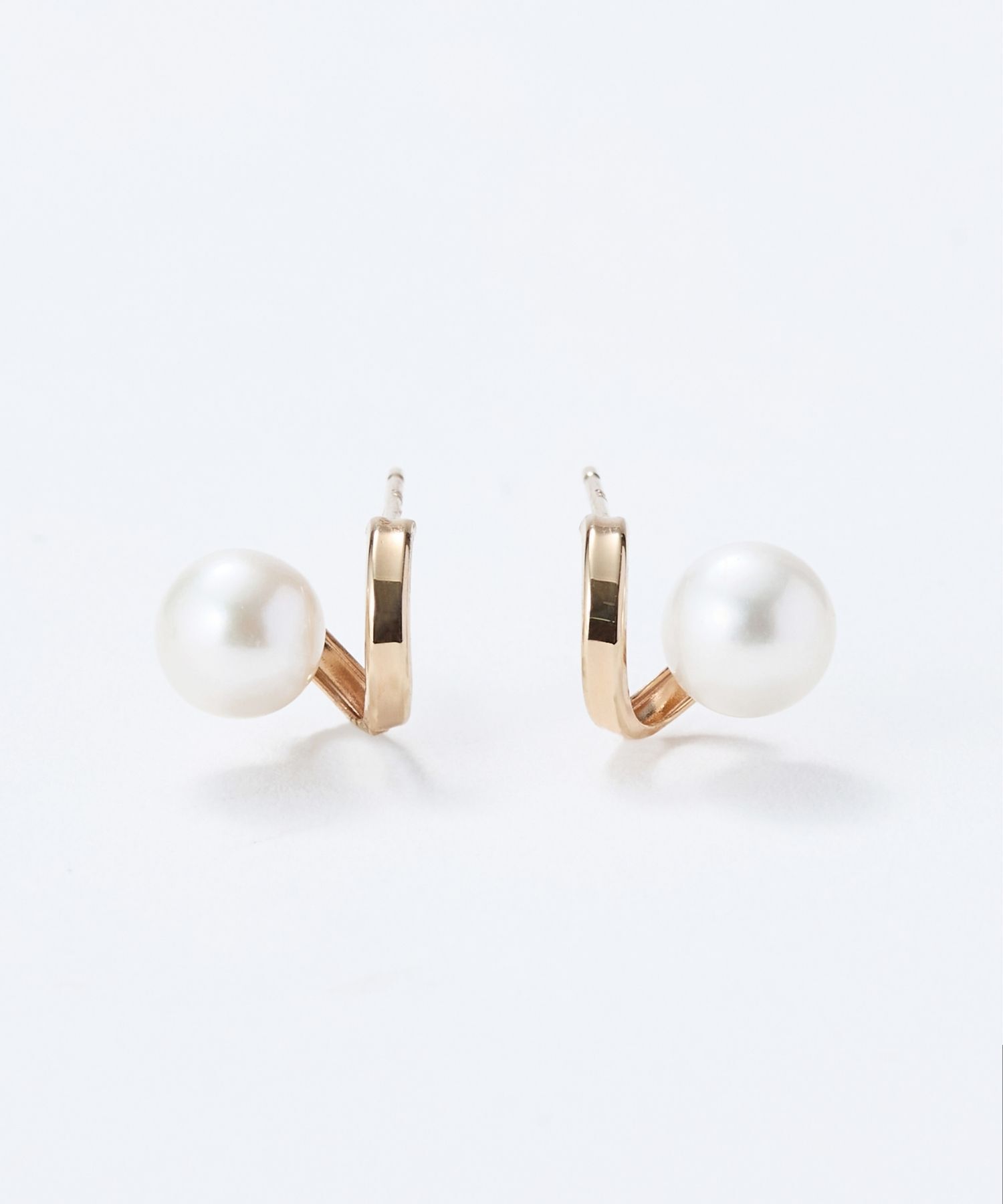 JUPITER「【K10】淡水パールフープフォルムピアス」|ピアス|