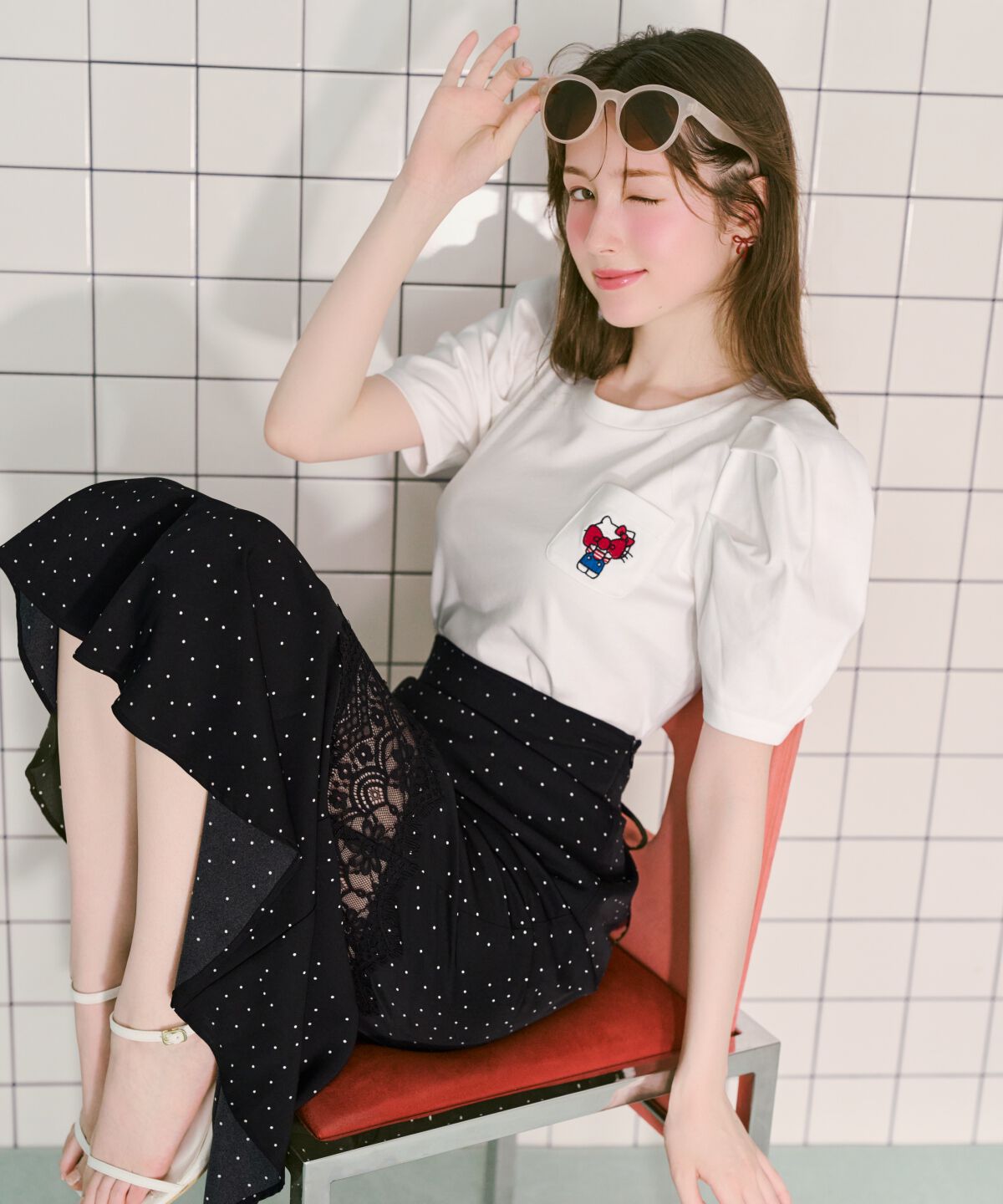WILLSELECTION「WILLSELECTION&times;HELLO KITTY 刺繍カットトップス」|Tシャツ・カットソー|