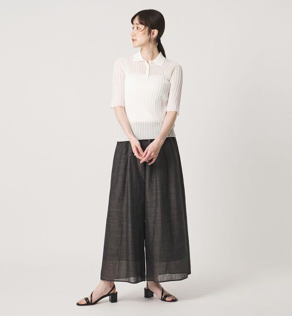 UNITED ARROWS「シアー リブ ポロニット ‐ウォッシャブル‐」|ニット・セーター|