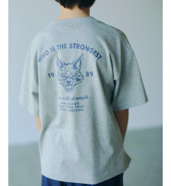 UNITED ARROWS green label relaxing「【WEB限定】アニマルプリント Tシャツ/ キッズ 100cm-160cm」|Tシャツ・カットソー|MD.GRAY