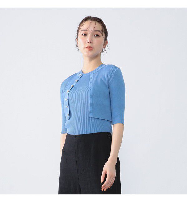 Demi-Luxe BEAMS 「AURALEE / GIZA HIGH GAUGE RIB KNIT SHORT CARDIGAN」|ニット・セーター|