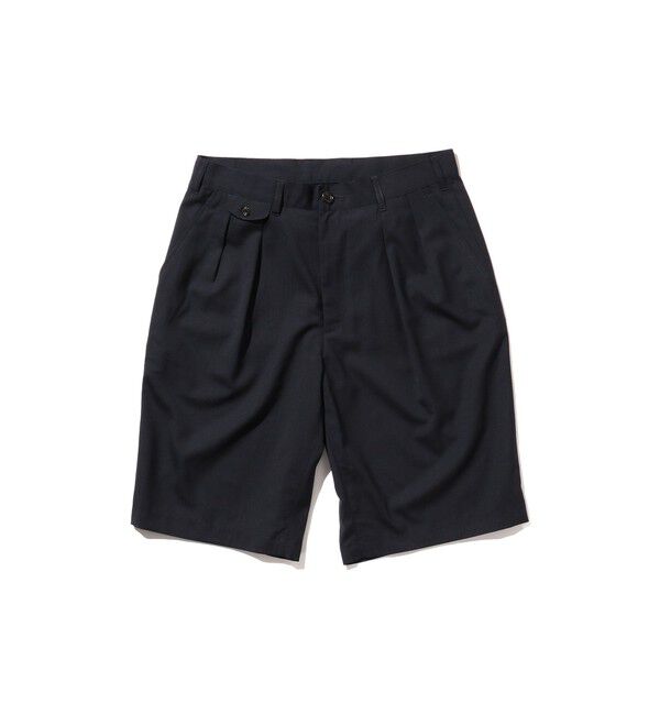 BEAMS PLUS「BEAMS PLUS / 2プリーツ トロピカルウール ショーツ」|その他|NAVY