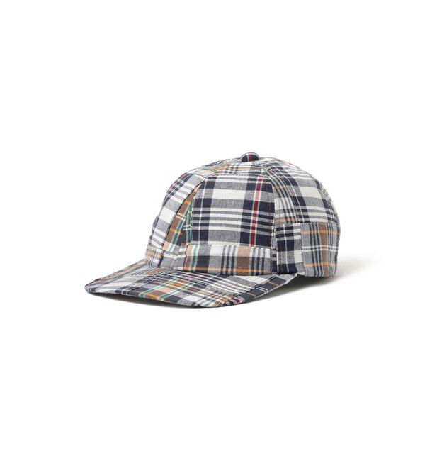 BEAMS PLUS「6 Panel Regimental Strap Madras PW」|その他|NAVY