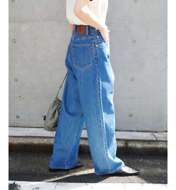 OUTDOOR PRODUCTS Usual Things「追加 ULTサマーデニムハイライズルーズ5PKT BLUE/NAVY」|デニム|
