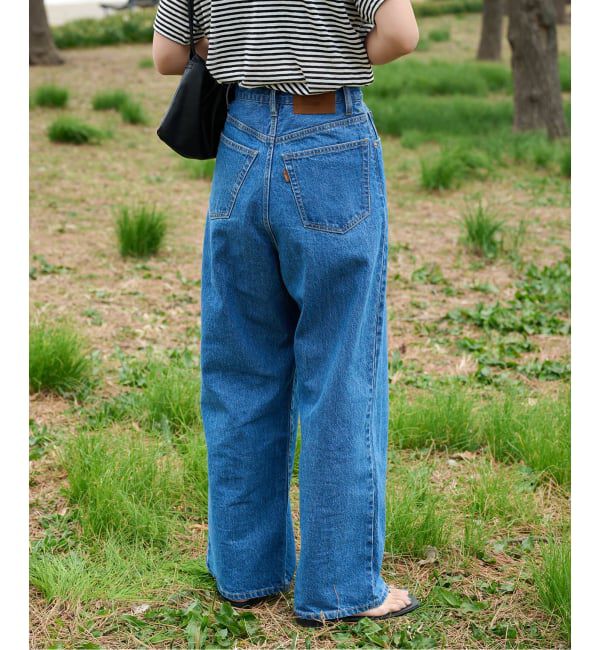 OUTDOOR PRODUCTS Usual Things「追加 ULTサマーデニムハイライズルーズ5PKT BLUE/NAVY」|デニム|
