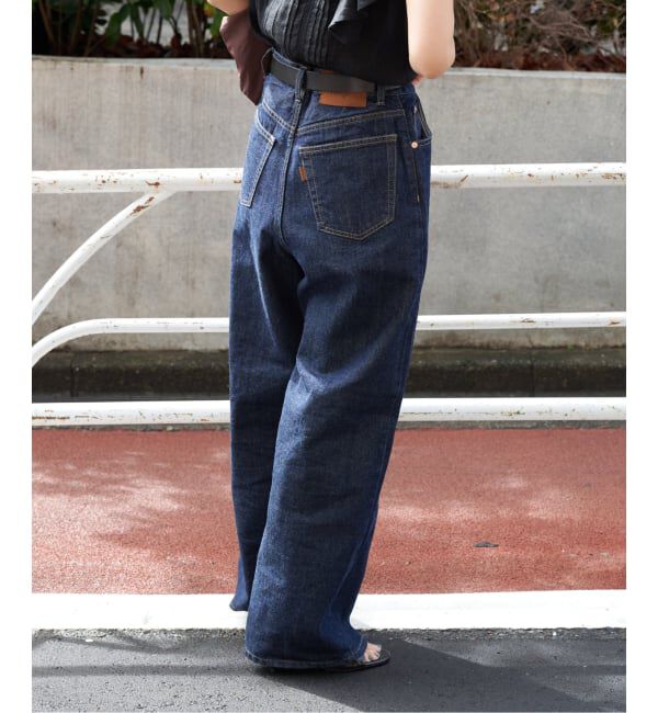OUTDOOR PRODUCTS Usual Things「追加 ULTサマーデニムハイライズルーズ5PKT BLUE/NAVY」|デニム|