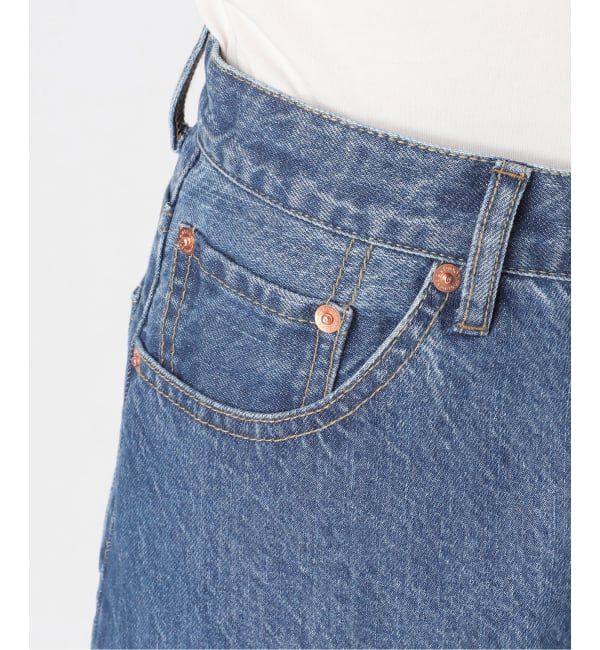 OUTDOOR PRODUCTS Usual Things「追加 ULTサマーデニムハイライズルーズ5PKT BLUE/NAVY」|デニム|