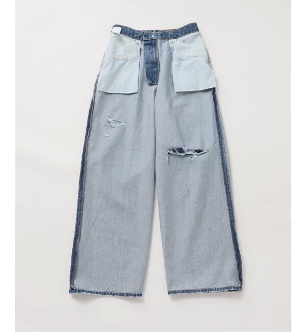 OUTDOOR PRODUCTS Usual Things「ULTデニムハイライズルーズスラッシュ5PKT」|デニム|