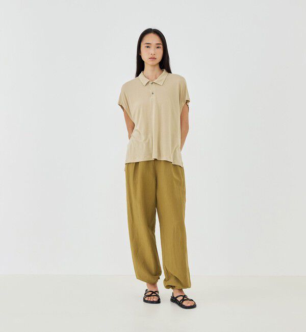 GALERIE VIE「レーヨンシルクカノコ ポロカラープルオーバー」|Tシャツ・カットソー|