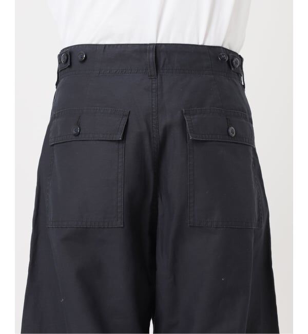 U by SPICK&SPAN「《追加》コットリネンバレルレッグルーズベイカーパンツ」|カーゴ|