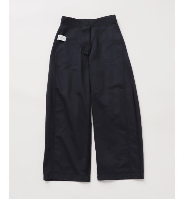 U by SPICK&SPAN「《追加》コットリネンバレルレッグルーズベイカーパンツ」|カーゴ|