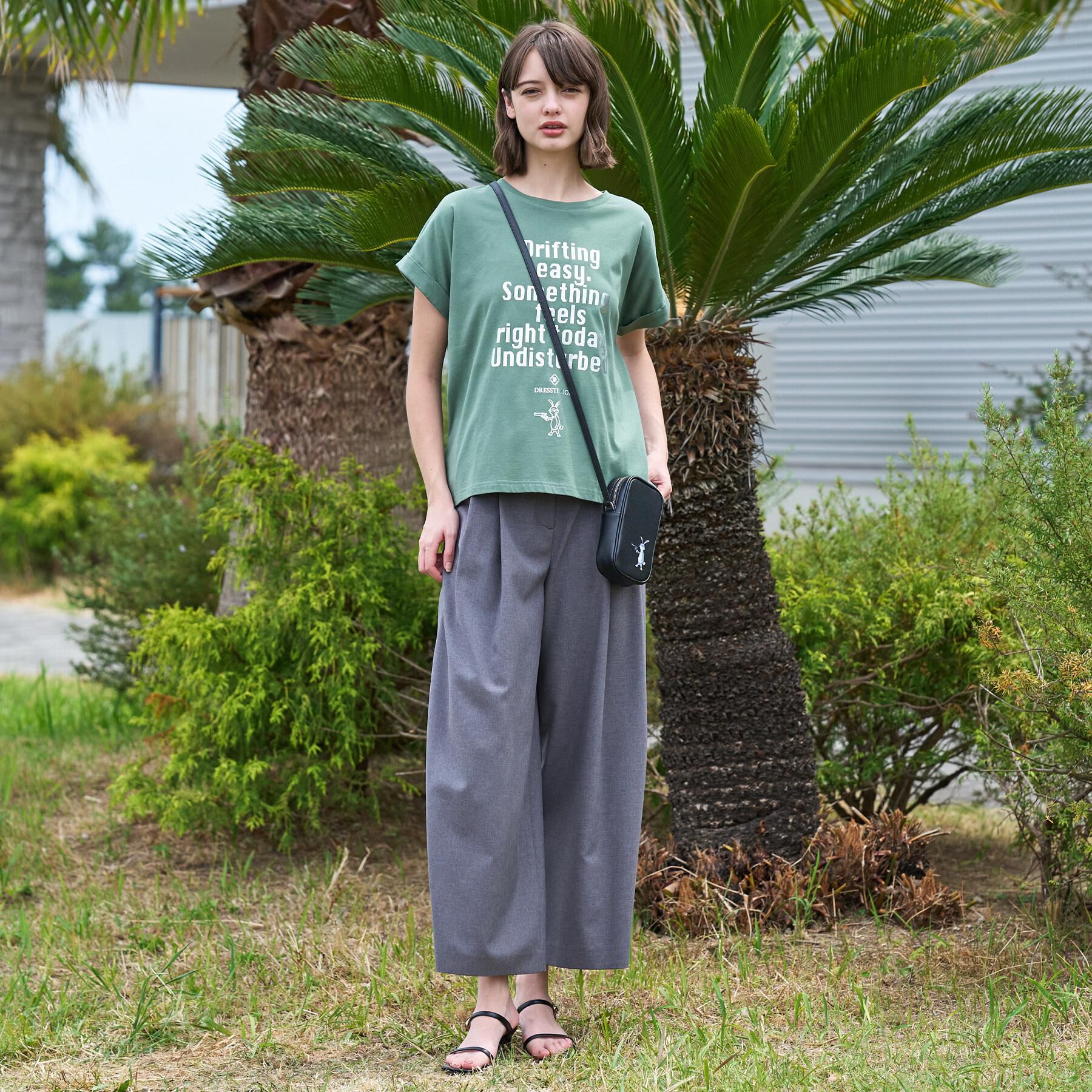 DRESSTERIOR「【箔ロゴ】箔プリントドルマンスリーブ Tシャツ」|Tシャツ・カットソー|