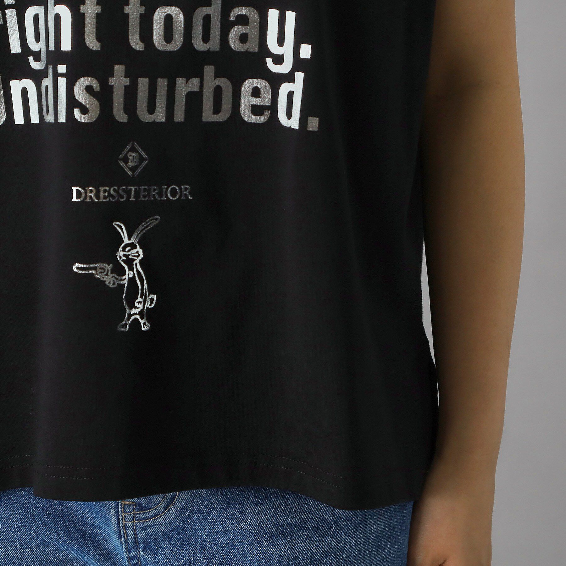 DRESSTERIOR「【箔ロゴ】箔プリントドルマンスリーブ Tシャツ」|Tシャツ・カットソー|