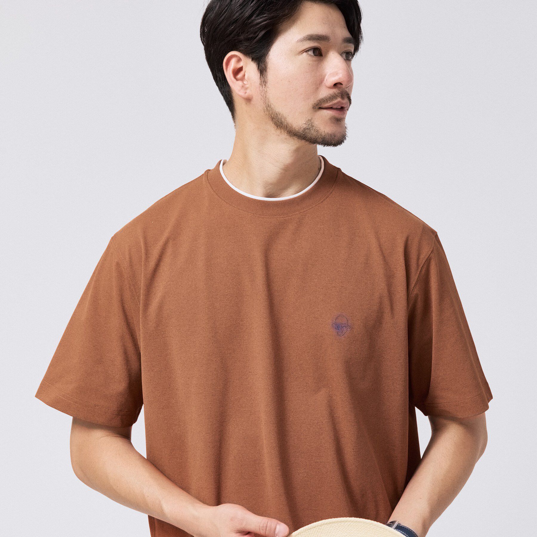 TAKEO KIKUCHI「【汗染み軽減】フェイクレイヤー ワンポイント プルオーバー」|Tシャツ・カットソー|