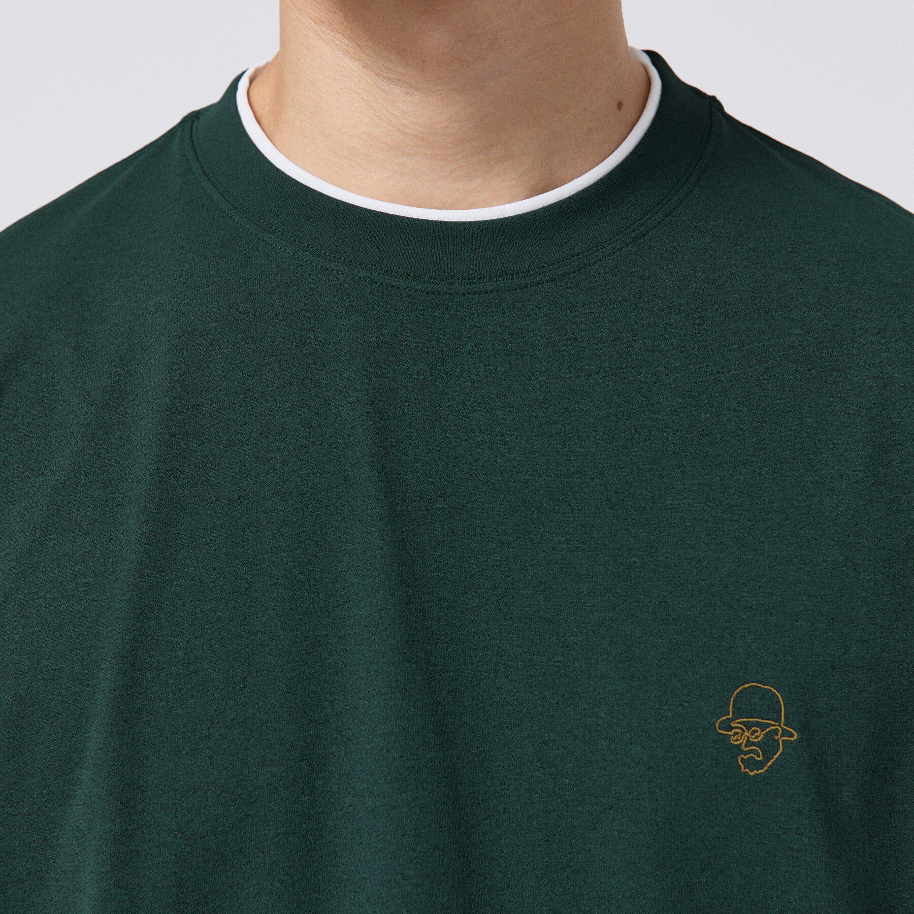 TAKEO KIKUCHI「【汗染み軽減】フェイクレイヤー ワンポイント プルオーバー」|Tシャツ・カットソー|