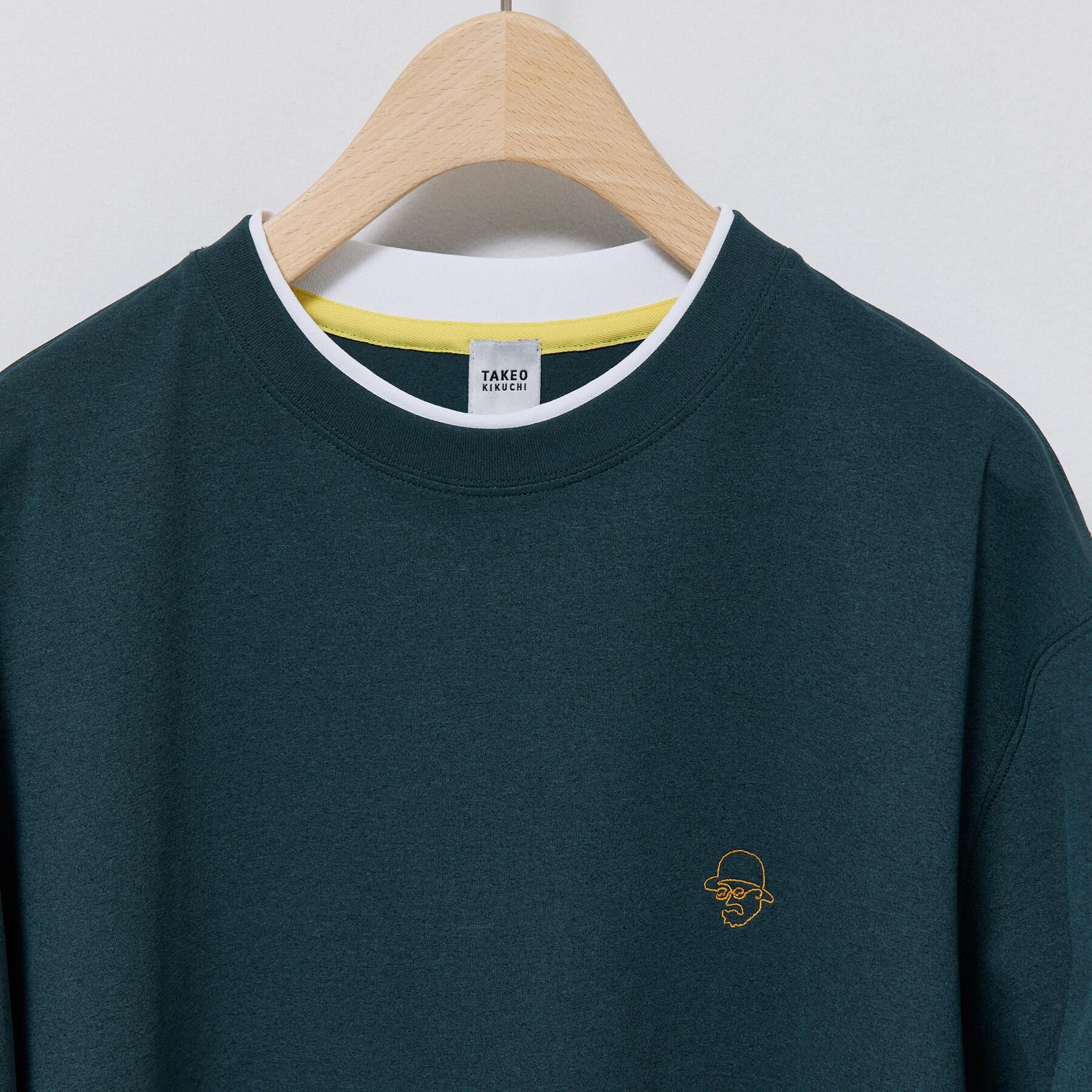 TAKEO KIKUCHI「【汗染み軽減】フェイクレイヤー ワンポイント プルオーバー」|Tシャツ・カットソー|