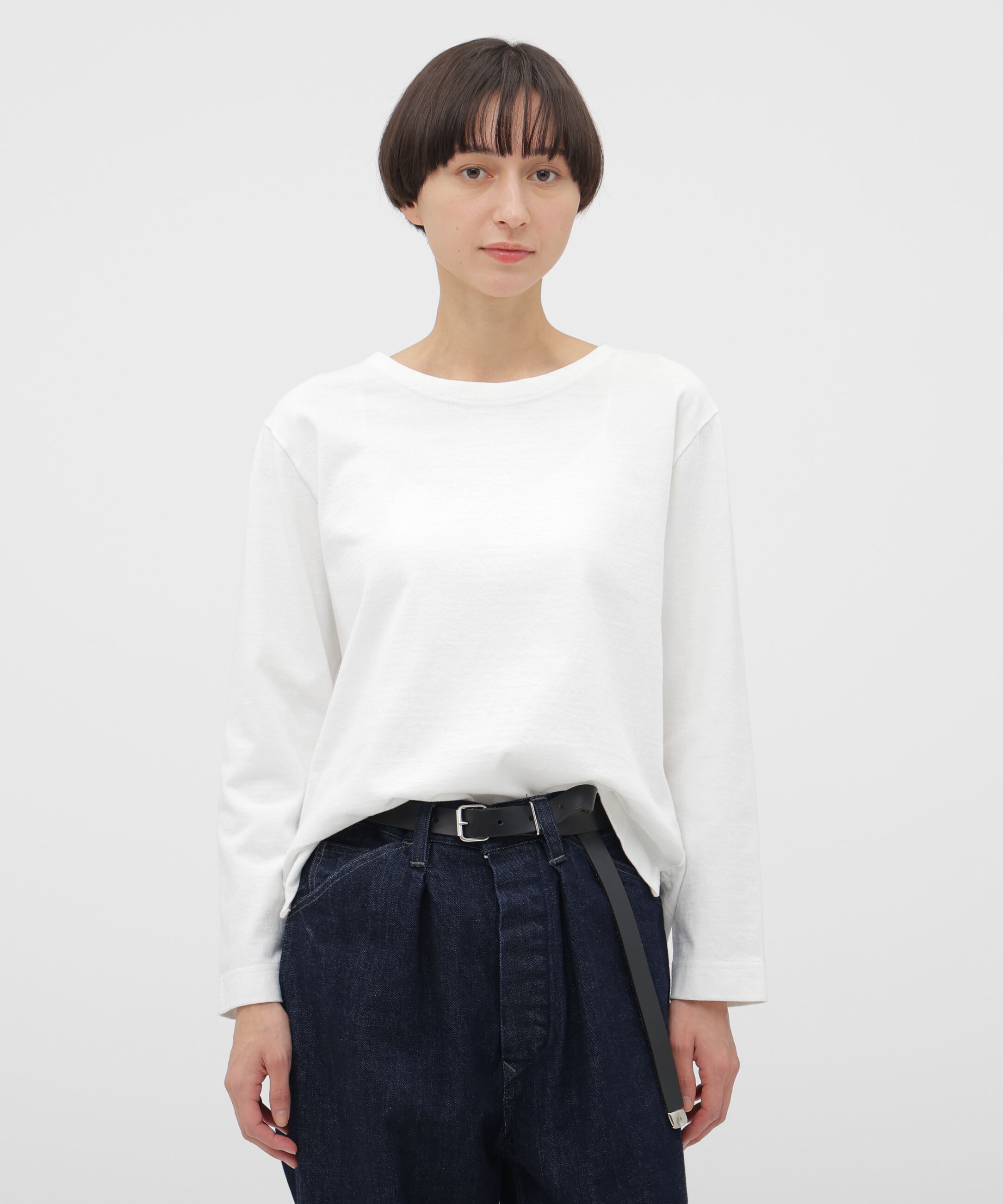 MHL.「DRY COTTON JERSEY TOP」|Tシャツ・カットソー|WHITE