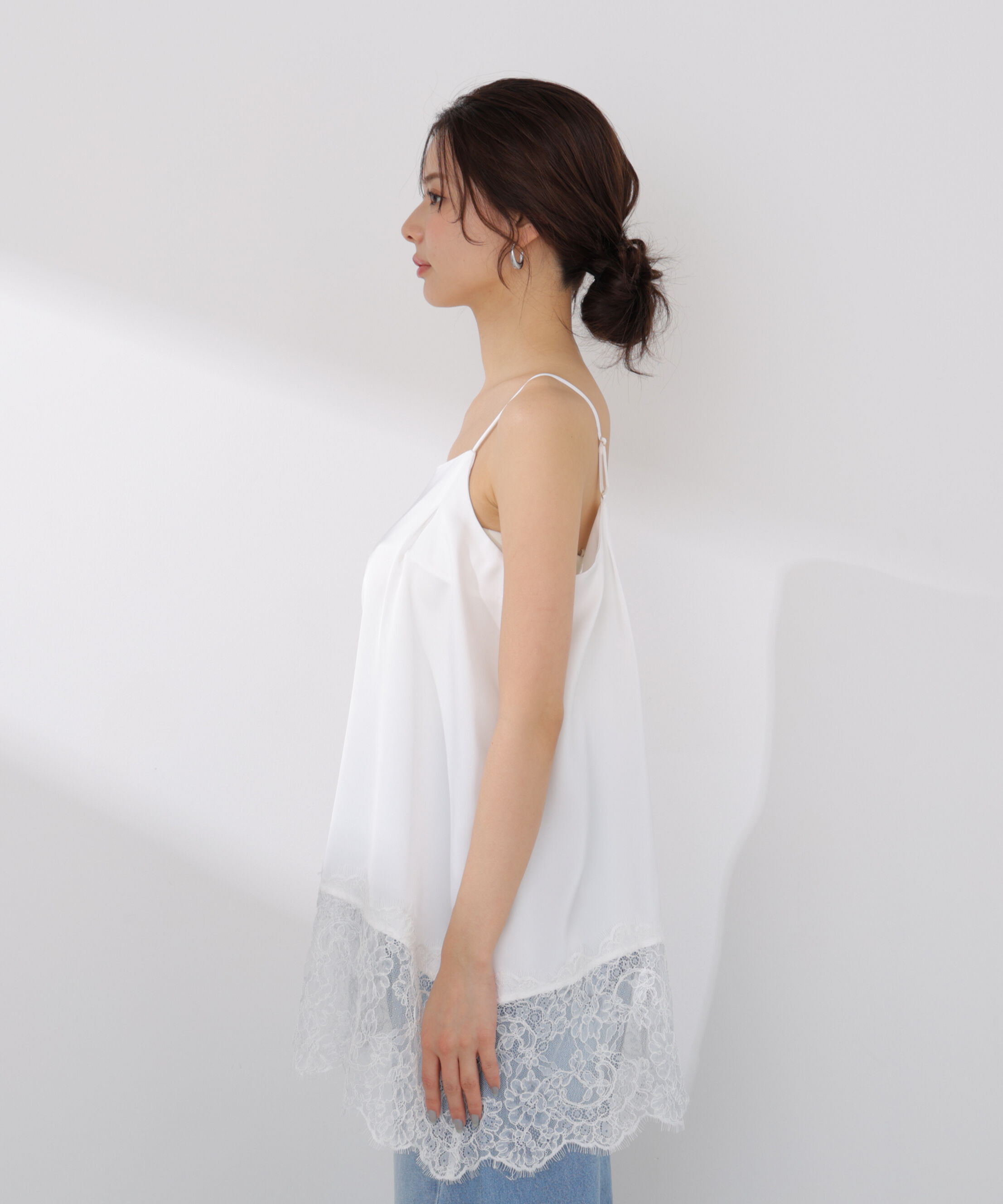 PROPORTION BODY DRESSING「〈a/mie〉ヘムレースキャミソール 26SS」|シャツ・ブラウス|
