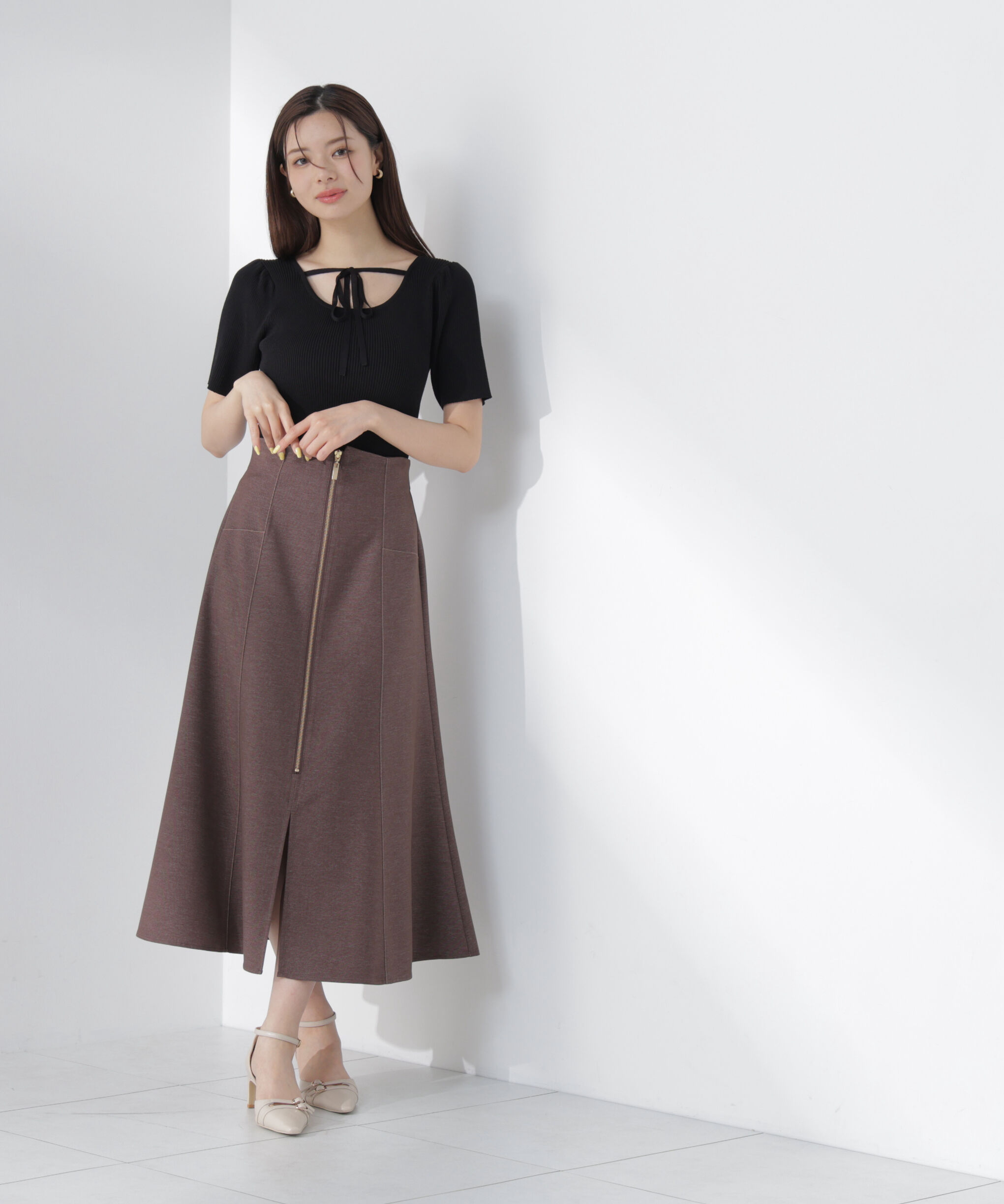 PROPORTION BODY DRESSING「＜中川紅葉さん着用＞フロントジップマーメードスカート」|スカート|