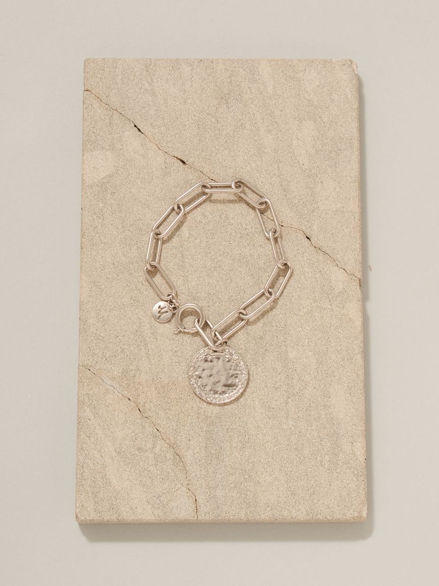 Mila Owen「【EVERYDAY PROOF JEWELRY 】コインスクエアチェーンブレス」|ブレスレット・バングル|SLV
