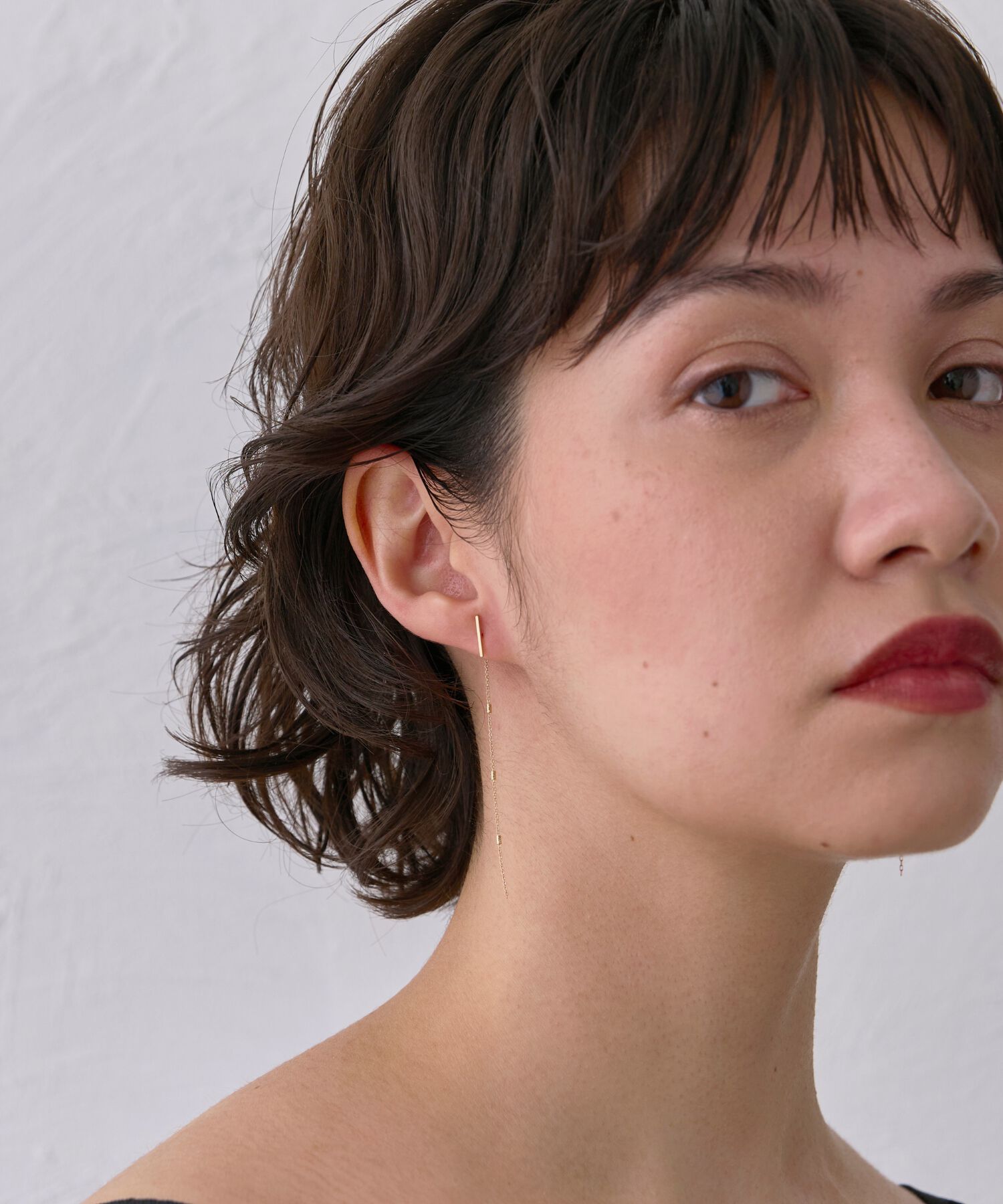 JUPITER「【K10】バーピアス＆チェーンピアスキャッチセット/2way」|ピアス|