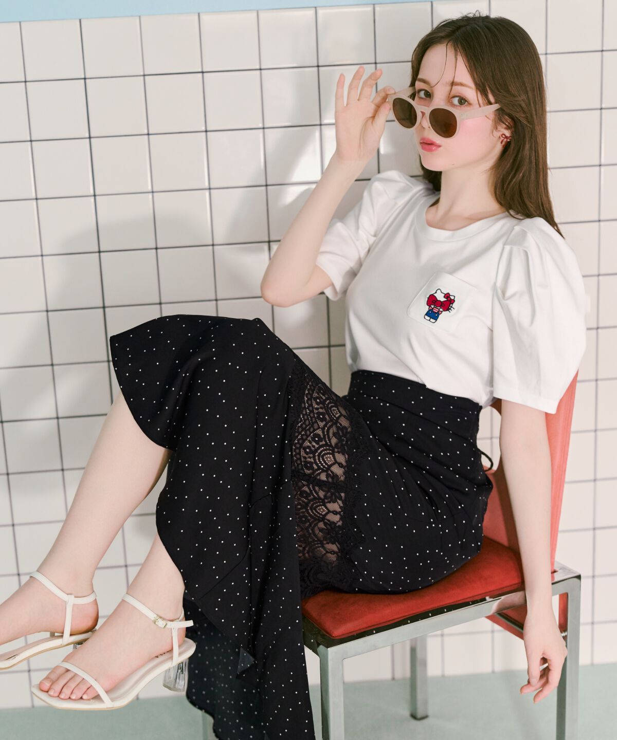 WILLSELECTION「WILLSELECTION&times;HELLO KITTY 刺繍カットトップス」|Tシャツ・カットソー|