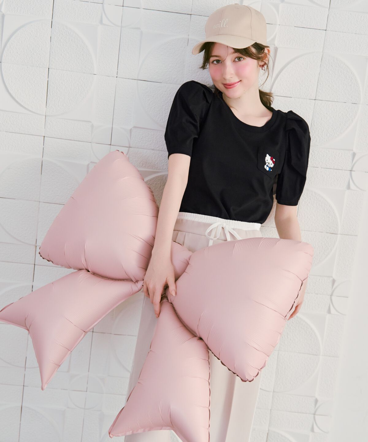 WILLSELECTION「WILLSELECTION&times;HELLO KITTY 刺繍カットトップス」|Tシャツ・カットソー|