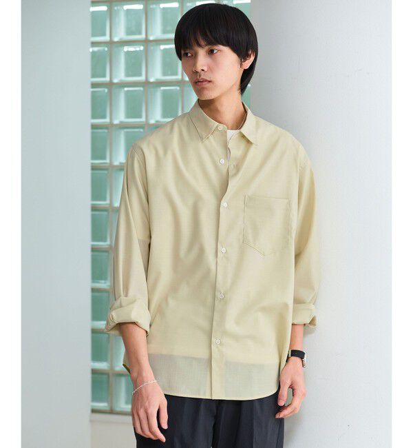 UNITED ARROWS green label relaxing「ウォッシャブル トロ ジャストルーズ シャツ -ストレッチ-」|シャツ・ブラウス|CREAM