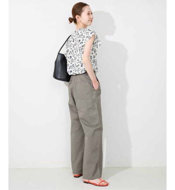 SLOBE IENA「《WEB限定/追加》フレンチフリルスリーブフラワーブラウス」|シャツ・ブラウス|