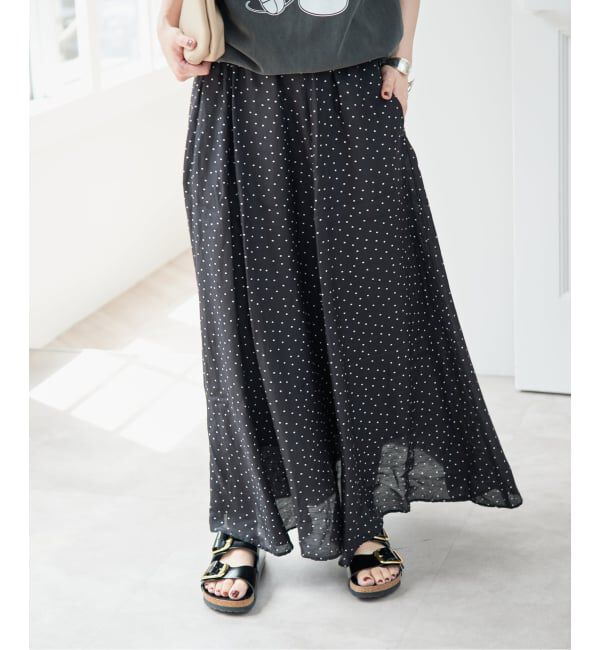 Spick and Span「《セットアップ可》ドットギャザーイージースカート」|スカート|