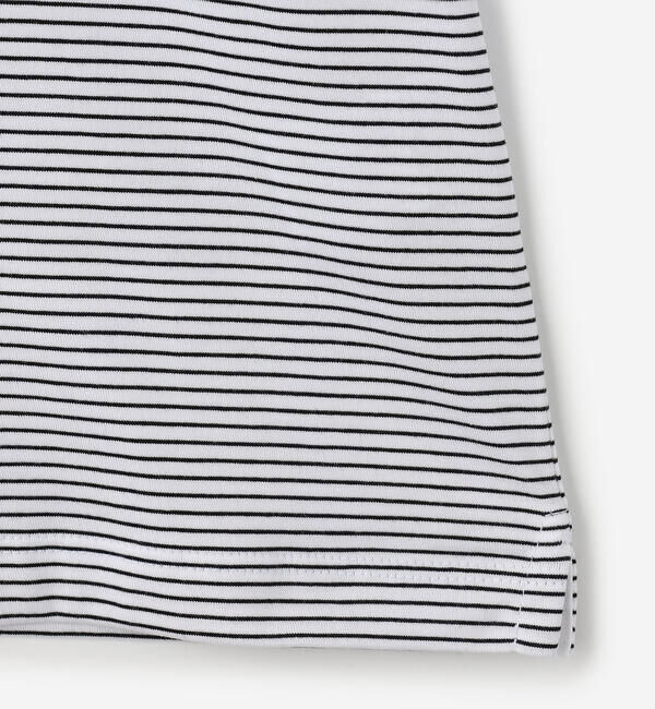 DANTON「handvaerk | 60/2 クルーネックビッグポケットTシャツ STRIPE MEN」|Tシャツ・カットソー|