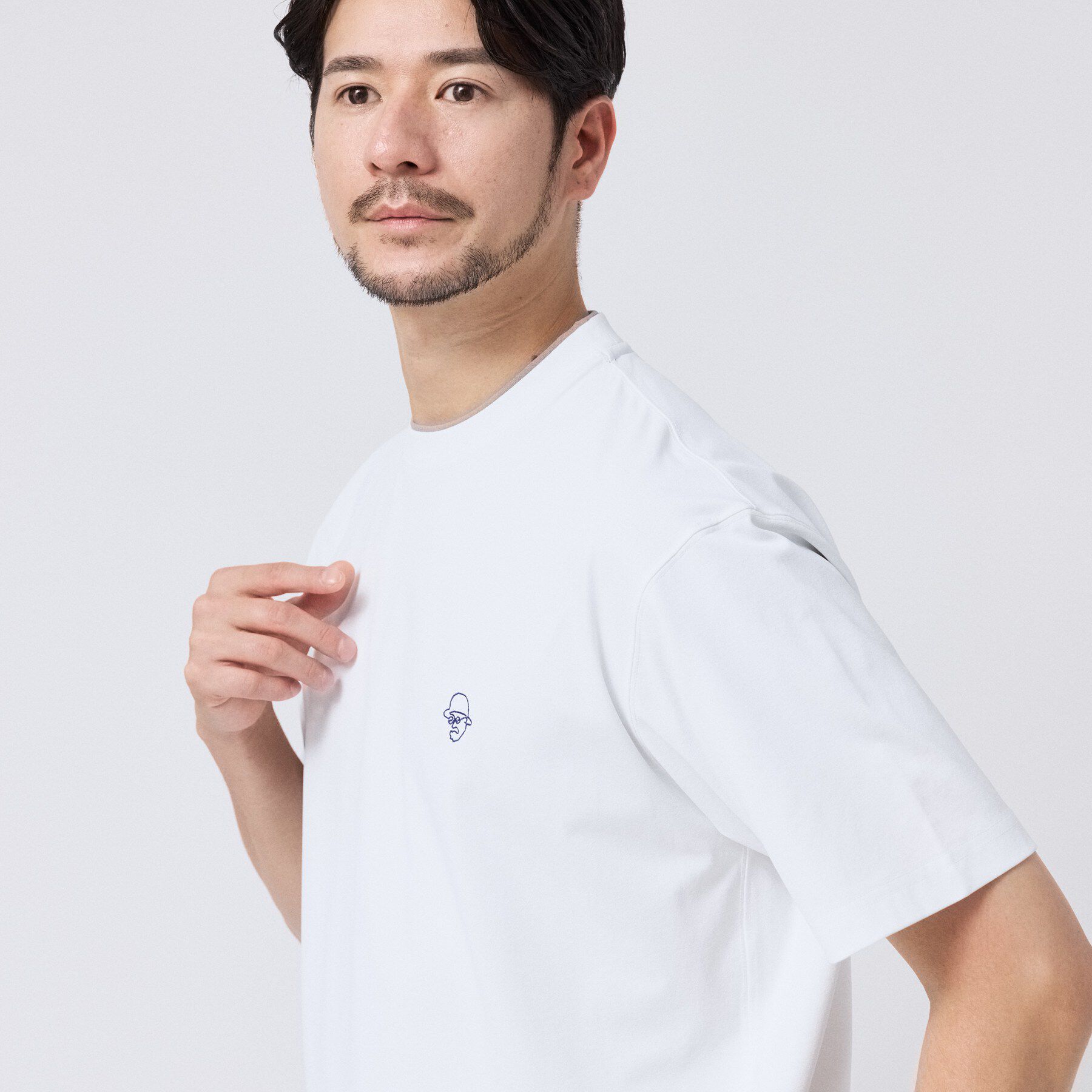 TAKEO KIKUCHI「【汗染み軽減】フェイクレイヤー ワンポイント プルオーバー」|Tシャツ・カットソー|