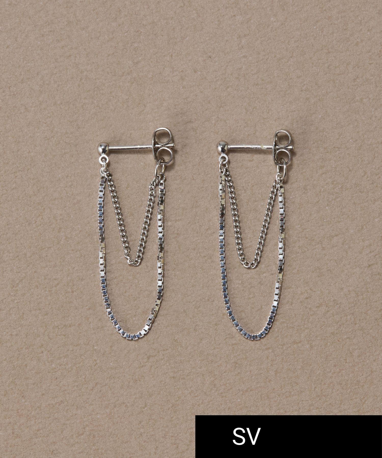 JUPITER「【SV】チェーンフープピアス」|ピアス|シルバー