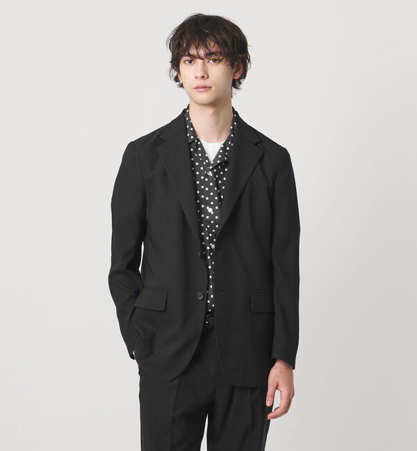UNITED ARROWS「＜District＞ポリエステル トロピカル シングル 2ボタン テーラードジャケット」|テーラードジャケット|BLACK