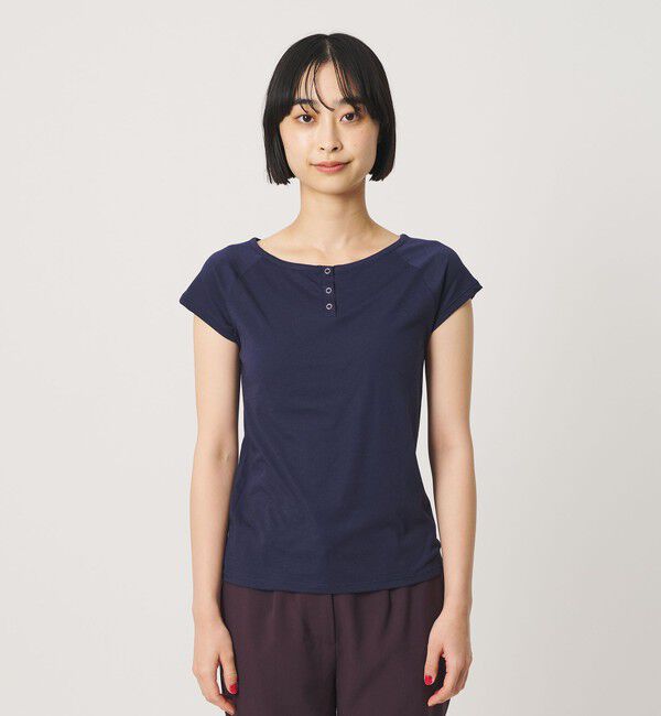 BEAUTY&YOUTH UNITED ARROWS「ポリエステルコットン ヘンリーネックTシャツ」|Tシャツ・カットソー|