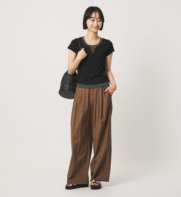 BEAUTY&YOUTH UNITED ARROWS「ヘンリーネック レイヤード Tシャツ」|Tシャツ・カットソー|