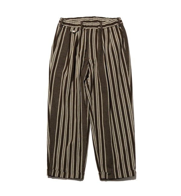 BEAMS PLUS「2 Pleats Relax Trousers Indian Oxford Stripe」|チノ|