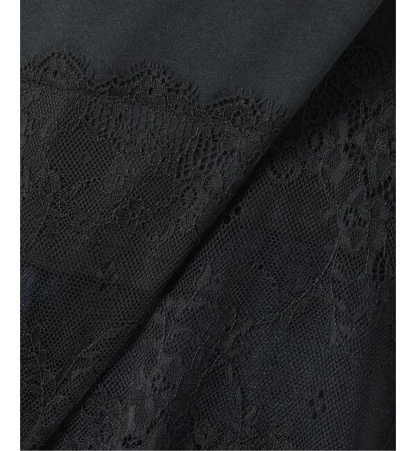SLOBE IENA「《シリーズあり/追加》レースコンビハーフスリーブカットソー」|Tシャツ・カットソー|