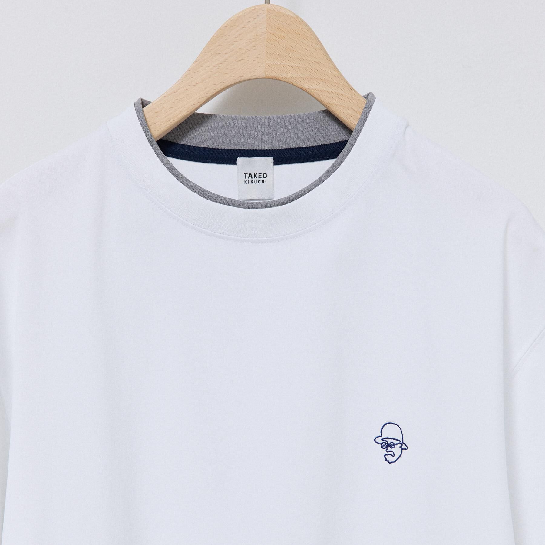 TAKEO KIKUCHI「【汗染み軽減】フェイクレイヤー ワンポイント プルオーバー」|Tシャツ・カットソー|