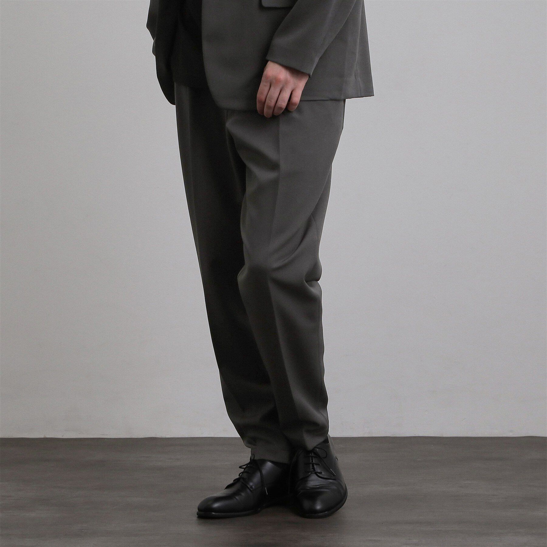 tk.TAKEO KIKUCHI「【防シワ／ストレッチ】smart shift seriesワイドテーパードパンツ」|その他|チャコールグレー(0