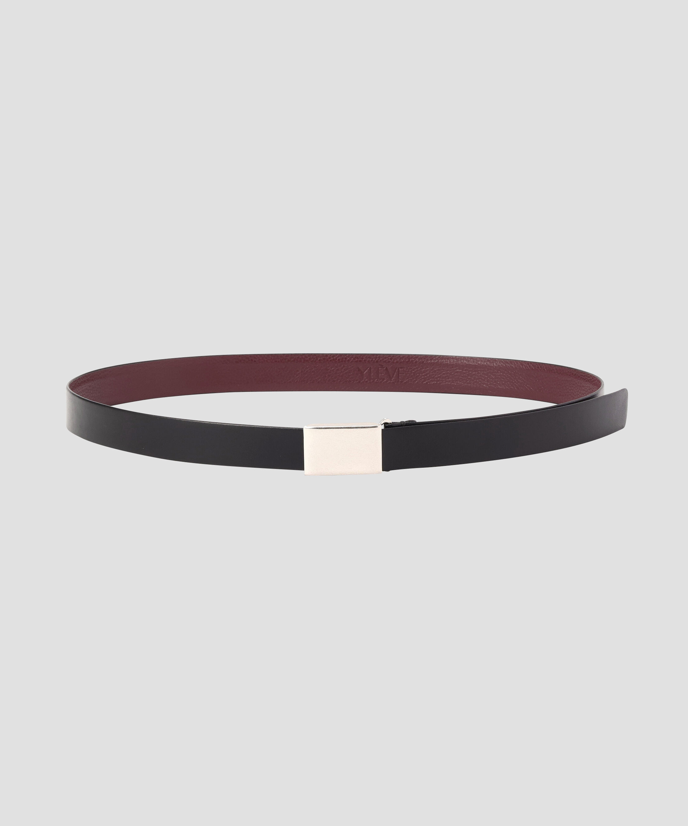 YLEVE 「YLEVE / LEATHER BUCKLED BELT」|ベルト|SILVER