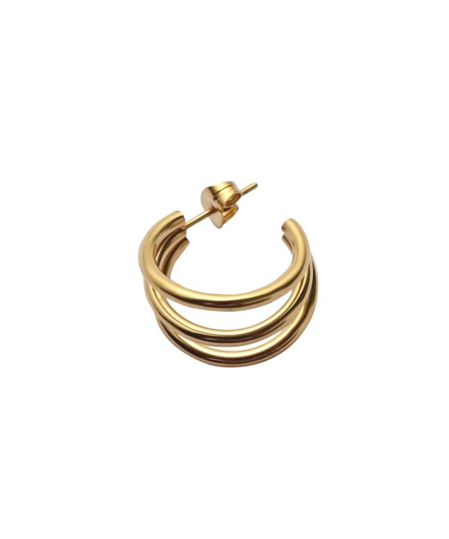 STYLE DELI「【金アレ対策】トリプルフープステンレスピアス」|ピアス|