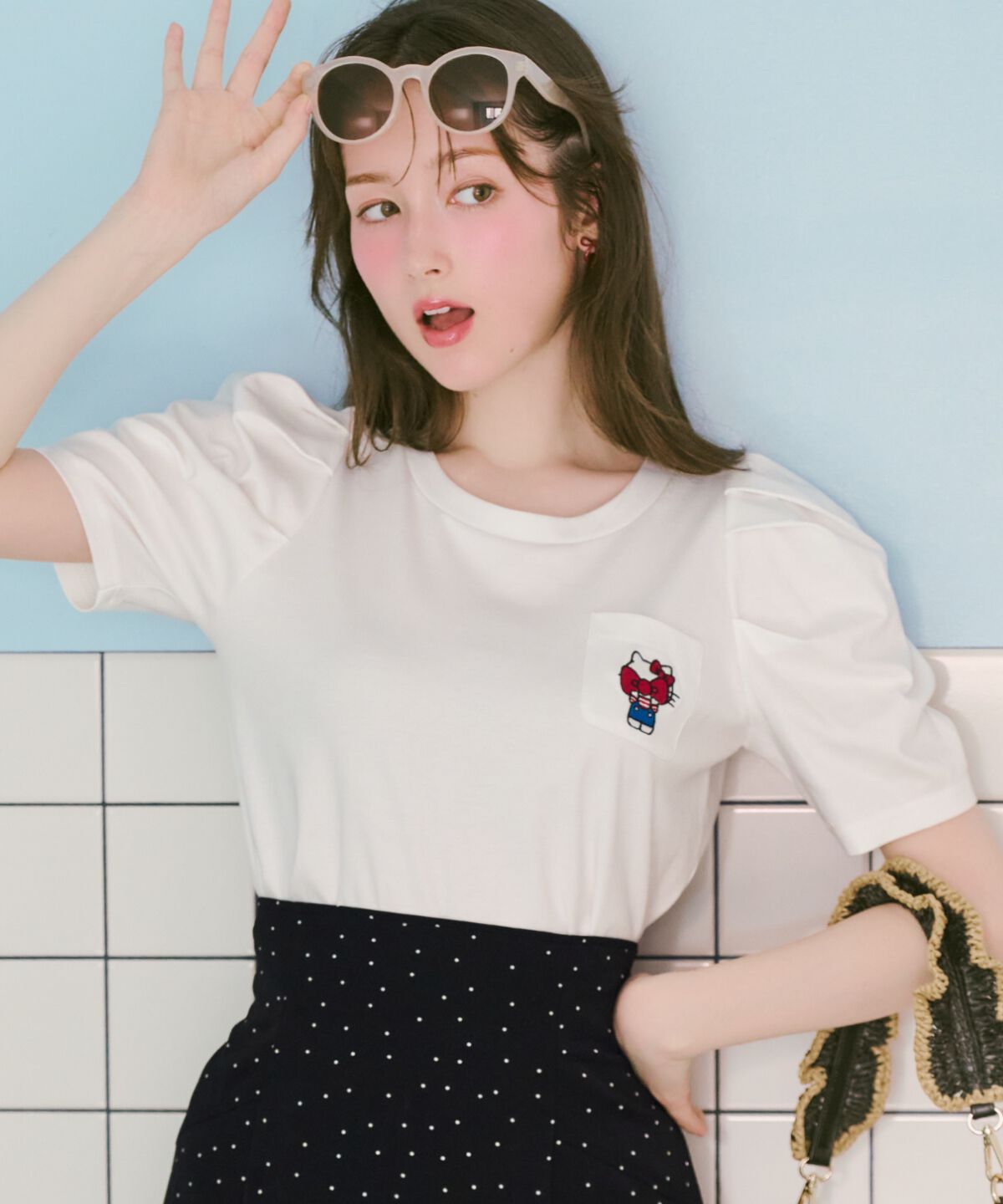 WILLSELECTION「WILLSELECTION&times;HELLO KITTY 刺繍カットトップス」|Tシャツ・カットソー|