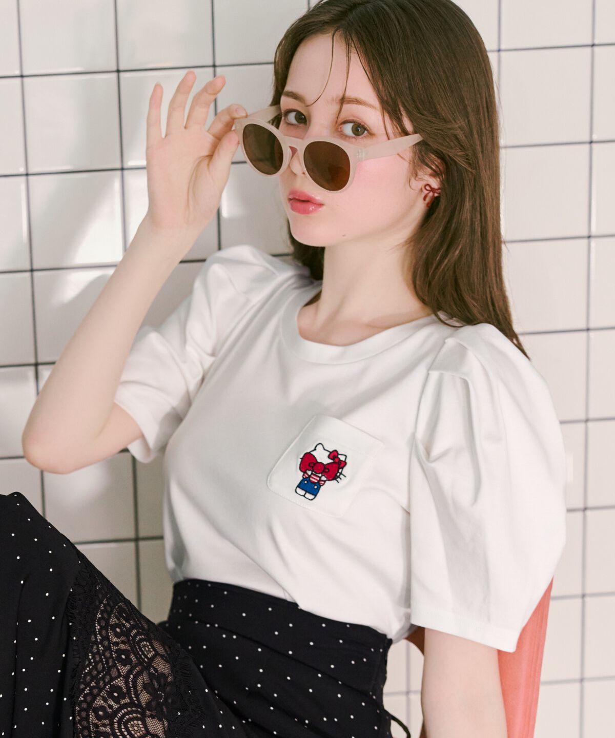 WILLSELECTION「WILLSELECTION&times;HELLO KITTY 刺繍カットトップス」|Tシャツ・カットソー|